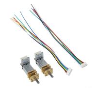 Rc Ga12-n20 Having 6v Metal Gear Motor 2pcs Encoder Top Torque Low Robot for DIY Dc Noise Car Airplane D-Cut Shaft 3x10mm Silver(150RPM)