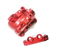 RC Gear Box For Tamiya TT02 Gearbox Cover Metal Front Rear Gear Box Upgrade Kit Replacement Accessories(Red)