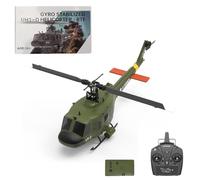 RC Helicopter for Adults, F07 UH-1 Huey 1/34 Scale Remote Control Helicopter with Realistic Military Design, 6-Axis Gyro, Flybarless Stability, Optical Flow Positioning - 1 Battery