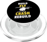 RC Helicopter Hobbyist Cycle Build Fly Crash Rebuild Again PopSockets PopGrip for MagSafe