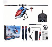 RC Helicopter, K200 4CH Single Blade Flybarless Remote Control Helicopter with Altitude Hold, Optical Flow, 6-Axis Gyro, Low-Voltage Alarm, Gift for Teens Adults - 4 Battery