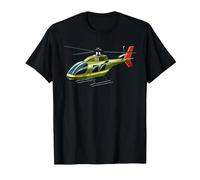 RC Helicopter RC Flying Electric Model Remote Control T-Shirt, Men, Black, 4X-Large