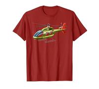 RC Helicopter RC Flying Electric Model Remote Control T-Shirt, Men, Cranberry Red, 3X-Large