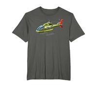 RC Helicopter RC Flying Electric Model Remote Control T-Shirt, Men's Big and Tall, Asphalt Grey, 4X Tall