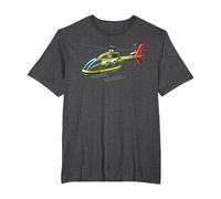 RC Helicopter RC Flying Electric Model Remote Control T-Shirt, Men's Big and Tall, Dark Heather Grey, 4X Tall