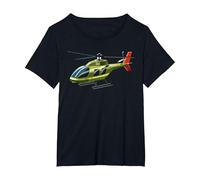 RC Helicopter RC Flying Electric Model Remote Control T-Shirt, Women's Plus, Black, 4X