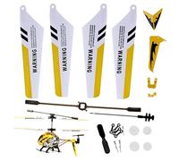 RC Helicopter Replacement Part 1 Set DIY Yellow Stylish Helicopter Toy Parts Main Shaft Tail Decoration Propeller Balance Bar Rc Helicopter Parts Helicopter Part Rc Helicopters Helicopter Toy S107g H