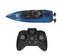 RC High Speed Waterproof USB Rechargeable Mini Remote Control Boat for Pools and Lakes - 360° Flipped Electric Toy With Twin Propellers, Speedboat for Adults and Kids (Blue)
