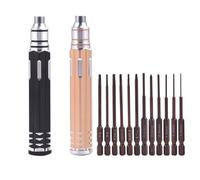 RC Hobby Screwdriver Set 12 in Hex Bits Kit Magnetic Steel Handle for DJI Elf RC Car Model Robot Home Repair Tool Brown Black