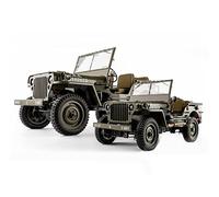 RC Jeep Military Truck 1941 - Off-Road Remote Control Vehicle for Kids and Adults, Climbing Car with Light, 1:6 Scale Construction Truck