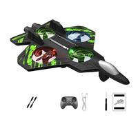 RC Jet, Foam Remote Control Fighter Jet Airplane with 360° Flips & LED Lights, 2.4GHz Stunt RC Plane Toy, Stunt Roll, Durable Drop-Resistant Jets Drone for Kids & Adults & Beginners (A02)