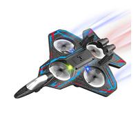 RC Jet Plane 2.4GHz Remote Control Airplane Gift for Kids and Adults - New Planes Model Led Light Aircraft Fighter Army Toys with Battery, Easy to Flying Toys for Boys and Girls