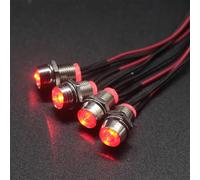 RC LED Light Kit,KINGCOO RC Car Headlight Taillight LED Light Bright Spotlight Roof Lamp for 1/10 1/8 1/12 1/18 RC Crawler Drift Car Truck DIY Parts Retrofit Accessories (Red, 4LED)