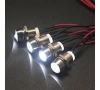 RC LED Light Kit,KINGCOO RC Car Headlight Taillight LED Light Bright Spotlight Roof Lamp for 1/10 1/8 1/12 1/18 RC Crawler Drift Car Truck DIY Parts Retrofit Accessories (White, 4LED)