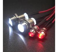 RC LED Light Kit,KINGCOO RC Car Headlight Taillight LED Light Bright Spotlight Roof Lamp for 1/10 1/8 1/12 1/18 RC Crawler Drift Car Truck DIY Parts Retrofit Accessories (Red White, 4LED)