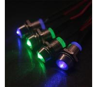 RC LED Light Kit,KINGCOO RC Car Headlight Taillight LED Light Bright Spotlight Roof Lamp for 1/10 1/8 1/12 1/18 RC Crawler Drift Car Truck DIY Parts Retrofit Accessories (Blue Green, 4LED)