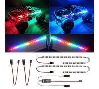 RC LED Light Strips Kit for RC Car Crawler Truck Airplane Boat Drone Fixed Wing Traxxas TRX4 Axial SCX10 Color Changeable