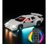 RC Light Kit for Lego 10337 Icons Lamborghini Countach 5000 Quattrovalvole, Lighting Set for Lego 10337 Set - Not Include Models, Just Light Kit
