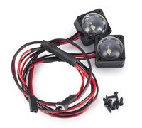 RC lighting Parts For Phoenix VS4-10 1/10 2Pcs Angel Eyes Light Blue White Spotlight Headlamp RC Crawler Model Car Decoration Parts(Headlight-1)