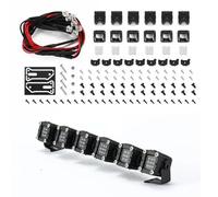 RC Lights kit for Trax for Trx4 for Trx6 for Axial 1/10 Spotlight Square Ceiling Bumper Searchlight Hood A-Pillar Light for Climbing Car Parts(Blue)