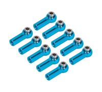 RC linkage For 1/10 For Axial For SCX10 For Traxxas For TRX4 D90 For Tamiya M4 Tie Rod End Ball Joint Link CW Thread 10Pcs RC Crawler Parts(Blue)