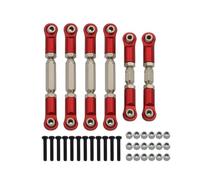 RC linkage For Arrma 1/10 For Granite For SENTON For VORTEKS For Typhon Big For Rock Metal Tie Rods Linkage Links Set RC Car Upgrade Parts(Red)
