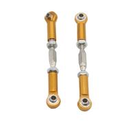 RC linkage For HSP 94111 94188 106017 166017 1/10 2pcs Aluminum Alloy Servo Linkage Front Rear Link Set RC Car Upgrade Part 08242 06016(Yellow)