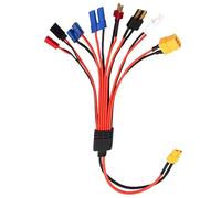 RC Lipo Battery Charger Adapter Connector Splitter Wire 8 in 1 - Octopus Convert Cable to XT60 Plug Lead Cable for TRX, T-Plug, Futaba, Tamiya Mini, XT60, EC3, JST,Tamiya