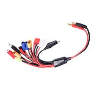 RC Lipo Battery, Multi Charger, Plug Adapter, Methanol and Aero Power Engine Ignition Rod Charging Converter Cable, Includes XT90/JR/Futaba/Alligator Clips, PVC Material