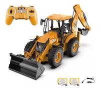 RC Loader 2.4G Fully Functional 1/20 Remote Control Excavator Bulldozer Back Hoe Truck Tractor Digger Heavy Duty Construction Vehicle Engineering Trucks
