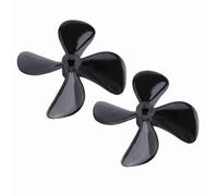 RC Model Boat Accessory, 4 - Blade Propeller Set, High Strength CW CCW Plastic Full Immersion Propeller with 60mm Diameter for 4mm Shaft RC Boat Motor