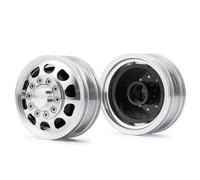 Rc Models Accessories For Tamiya 1/14 Aluminum Alloy Front Wheel Rims Unpowered Hubs 11mm Drive Hole Truck Tractor Model Upgrade Parts Replacement(2pcs)