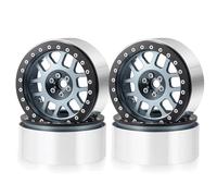 RC Models Components For Axial RB10 For Ryft Interco Black Mamba 1/10 4Pcs CNC Aluminum 2.6 Beadlock Wheel Rims Hubs 2.6" Mud For Terrain Tires Parts(Titanium)