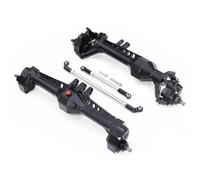 RC Models Repairs Compatible With LCG For Vanquish For Phoenix F10 1/10RC Crawler For Chassis DIY Aluminum Front Rear Portal Axle Complete Set(Black,1Set)