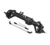RC Models Repairs Compatible With LCG For Vanquish For Phoenix F10 1/10RC Crawler For Chassis DIY Aluminum Front Rear Portal Axle Complete Set(Black,Front Axle)