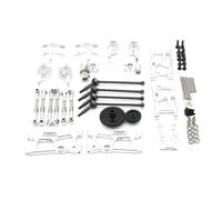 RC Models Repairs For Wltoys 144001 124016 124017 124019 124018 RC Remote Controlled Car 4MD Purpose Metal Upgrade Accessories Fragile Set(Silver)