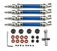 RC Modification Parts For Arrma Big For Rock V3 3S For BLX 4x4 1/10 4pcs Metal Drive Shaft CVD With Wheel Hex Upgrade Parts(Blue)