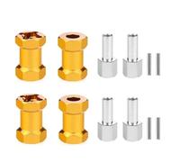 RC Modification Parts For Axial For Scx10 D90 90046 For Tamiya For MST 1/10 4Pcs Thickness 20mm Extension Parts 12mm Hex Wheel Hubs RC Car Crawler(Yellow)