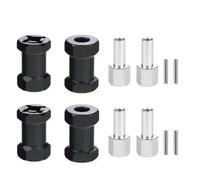 RC Modification Parts For Axial For Scx10 D90 90046 For Tamiya For MST 1/10 4Pcs Thickness 20mm Extension Parts 12mm Hex Wheel Hubs RC Car Crawler(Black)