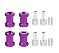 RC Modification Parts For Axial For Scx10 D90 90046 For Tamiya For MST 1/10 4Pcs Thickness 20mm Extension Parts 12mm Hex Wheel Hubs RC Car Crawler(Purple)