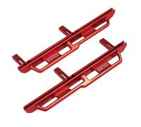 RC Modification Parts For Axial SCX6 1/6 For JLU 4WD For Wrangler CNC Aluminum Side Step Board For Rock Sliders Rails Pedal RC Crawler Car Upgrade Parts(Red)