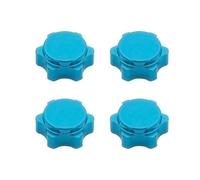 RC Modification Parts For HSP For Axial For HPI For Himoto 1/8 17mm Aluminum Wheel Hub Hex Nut Fine Anti-Dust Cover RC For Buggy Truck Car Parts(Sky blue)