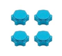 RC Modification Parts For HSP For Axial For HPI For Himoto 1/8 4Pcs Aluminum Wheel Hex Nut Fine Cover 17mm RC Car Off-Road Truck Hop-Up Parts(Sky blue)