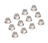 RC Modification Parts For Hsp For Redcat Trxs For Tamiya For Hpi For Axial 1/10 12PCS Metal 4mm M4 Wheel Lock Nuts Compatible RC Car Replacement Parts(Silver)