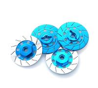 RC Modification Parts For HSP For Sakura 94123 1/10 4Pieces Metal The Brake Disc Wheel Box 12mm Hex Nut RC Cars Upgrade Parts Accessory(Sky blue)