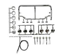 RC Modification Parts For Tamiya For Scania For Volvo For Actros For Benz For Man TGX Lesu 1/14 Plating Roof Spotlight Irradiation Lamp RC Truck Tipper Car(With lights)