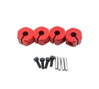 RC Modification Parts For Traxxas For Tamiya For Axial For SCX10 D90 1/10 4pcs 8/9/10/11/12MM Thickness Aluminum Wheel Hex Nut Drive Hubs RC Crawler Car Parts(Red,8mm)