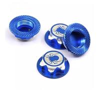 RC Modifications Models For 1:8 Wheel Hub Cover Antidust RS RC 4pc Aluminium 17mm HEX Nut Model Car Anti Skid Accessory Assemble Replace(Blue)