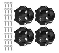 RC Modifications Models For Arrma For Senton For Granite Proline 1/10 Aluminum Hex Adapter RC Car Accessories Upgrade Parts 4 Pcs Assemble(Black)