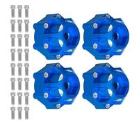 RC Modifications Models For Arrma For Senton For Granite Proline 1/10 Aluminum Hex Adapter RC Car Accessories Upgrade Parts 4 Pcs Assemble(Blue)